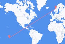 Flights from Tahiti, French Polynesia to Trondheim, Norway