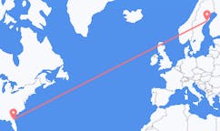 来自美国出发地 傑克遜維爾目的地 瑞典于默奥的航班