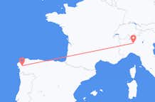 Flug frá Santiago de Compostela til Mílanó