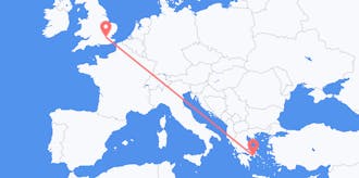 出发地 英国目的地 希腊的航班