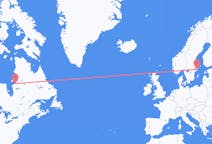 Vluchten van Kuujjuarapik, Canada naar Stockholm, Zweden