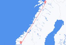 ノルウェーのソグンダルからから、ノルウェーのナルビクまでのフライト