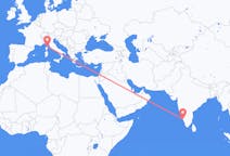 出发地 印度出发地 坎努尔目的地 法国巴斯蒂亚的航班