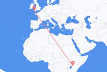 Voli da Eldoret, Kenya to Newquay, Inghilterra