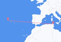 Flights from Tunis, Tunisia to Flores Island, Portugal
