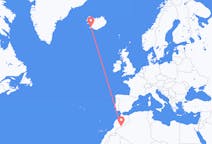 Flyrejser fra Zagora, Marokko til Reykjavík, Island