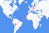 Flyg från Uyuni, Bolivia till Graz, Österrike