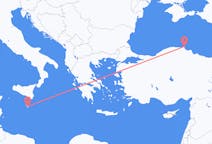 出发地 土耳其出发地 锡诺普目的地 马耳他瓦莱塔的航班