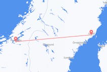 Vluchten van Trondheim, Noorwegen naar Umeå, Zweden