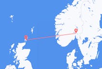 Flyg från Oslo, Norge till Kirkwall, Skottland