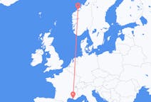 Flyrejser fra Marseille, Frankrig til Molde, Norge