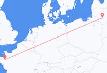 Flyg från Kaunas, Litauen till Rennes, Frankrike