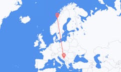 เที่ยวบิน จาก ซาราเยโว, บอสเนียและเฮอร์เซโกวีนา ไปยัง Brønnøysund, นอร์เวย์