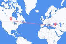 出发地 加拿大温尼伯目的地 土耳其開塞利的航班