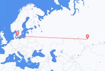 Vluchten van Novokoeznetsk naar Kopenhagen