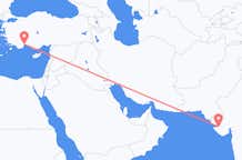 出发地 印度贾姆讷格尔目的地 土耳其安塔利亚的航班