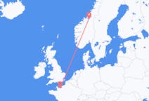Flights from Caen, France to Trondheim, Norway