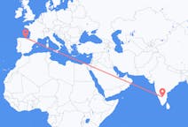出发地 印度出发地 班加羅爾目的地 西班牙桑坦德的航班