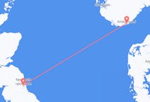 Flyg från Kristiansand, Norge till Newcastle upon Tyne, England