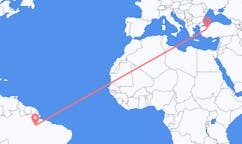 Flyreiser fra Altamira, Brasil til Kütahya, Tyrkia
