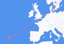 Flights from Terceira Island, Portugal to Ängelholm, Sweden