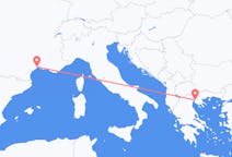 Loty z Saloniki, Grecja z Montpellier, Francja