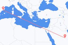 Flyreiser fra Riyadh, til Barcelona