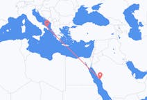 Flights from Yanbu, Saudi Arabia to Brindisi, Italy