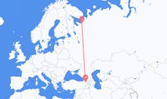 Flyg från Arkhangelsk till Kars