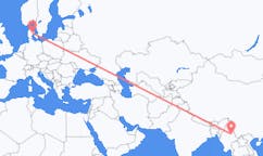 Flyreiser fra Lashio, Myanmar (Burma) til Aarhus, Danmark