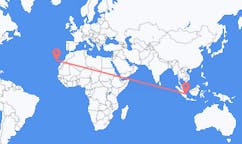 Flyreiser fra Pangkal Pinang, til La Palma