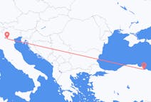 出发地 土耳其出发地 薩姆松目的地 意大利维罗纳的航班
