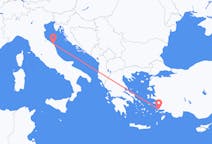 Flights from Ancona, Italy to Bodrum, Turkey