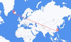 航班从台湾台中市市到雷克雅维克市，冰岛塞尔