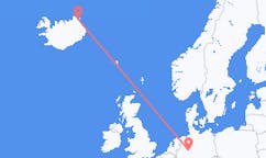 アイスランドのトールスホーンから、ドイツのパーダーボルンまでのフライト