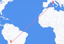 Flights from Tarija, Bolivia to Figari, France