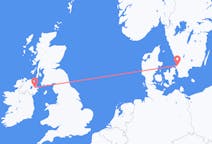 Loty z Angelholm, Szwecja z Belfast, Irlandia Północna