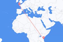 Flyg från Zanzibar till Quimper