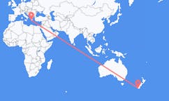 出发地 新西兰出发地 因弗卡吉尔目的地 希腊卡拉马塔的航班