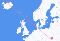 루마니아 사투마레에서 출발해 아이슬란드 아쿠레이리로(으)로 가는 항공편