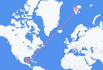 Flüge von Flores, Guatemala nach Spitzbergen, Spitzbergen und Jan Mayen