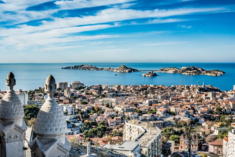 Photo of beautiful panoramic view of the city of Marseille, France.