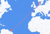Flights from Paramaribo to Westerland