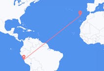 Flyreiser fra Lima, Peru, til Porto Santo, Peru