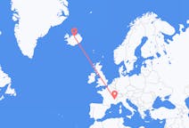 Loty z Akureyri, Islandia z Grenoble, Francja