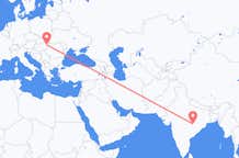 Vluchten van Raipur, India naar Debrecen, Hongarije