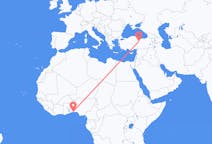 Flyreiser fra Cotonou, Benin til Sivas, Tyrkia
