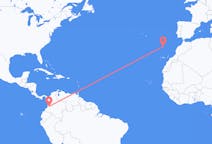 Flyreiser fra Cali, Colombia til Porto Santo, Portugal