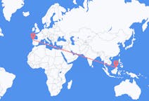 Flyreiser fra Kota Kinabalu, Malaysia til Santiago de Compostela, Spania