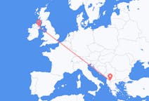 Flights from Ohrid, Republic of North Macedonia to Belfast, the United Kingdom